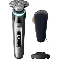 Philips i9000 Prestige XP9202/10 Wet & Dry -sähköparranajokone, jossa SkinIQ, Parranajokone kääntyvällä päällä, Harmaa, Triple-Action Lift & Cut Sy...
