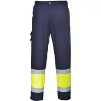 Portwest L049 kevyet hi-vis kaksisävy combat-housut