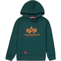 Alpha industries Collegepaita tummanvihreä / oranssi