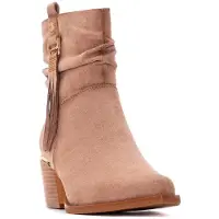Xti for woman. 14446103-BEIGE Ankle boots 144461 brown (36), 3 to 5 cm, Zip, Casual