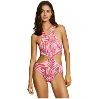 Pepe Jeans for woman. PLB10550 Leaf Knot Red Swimsuit (M), Beachwear, Polyester
