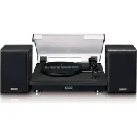 Lenco LS-100BK levysoitin kaiuttimilla