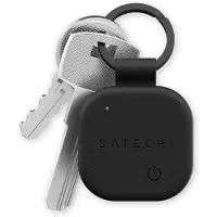 Satechi Find My Vegaaninahkainen avaimenperä -paikannin, Musta