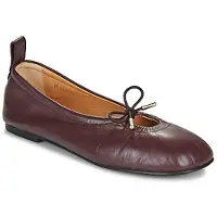 ALOHAS Rosalind Red Leather Ballet Flats - Brown - 36