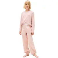 Tommy Hilfiger Ls Cuffed Pj Set - Pink - 140-152