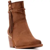 Xti for woman. 14446102-CAMEL Ankle boots 144461 brown (38), 3 to 5 cm, Zip, Casual