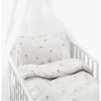 Borganas 2-Dels Set Alvin Beige Spjälsäng - White - 1ST 100X130CM