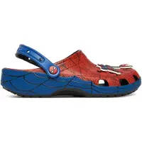 Crocs Puukengät & -jalkineet 'SpidermanWeb' yönsininen / safiiri / tulenpunainen / valkoinen