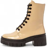 Art for woman. 1137514KH003_082 Leather Ankle Boots 1375 York beige (38), 3 to 5 cm, Zip, Casual