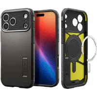 Spigen iPhone 17 Pro Max Tough Armor T Mag Suojakuori - Asemetallin Harmaa