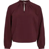 Vila Viveama L/S High Neck Top/Pb - Burgundy - 34