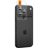 Spigen Glass tR EZ Fit Optik Pro 2 Pack - gray - iPhone 17/16/15/14 Pro / 17/16/15/14 Pro Max