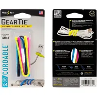 Nite Ize Gear Tie Cordable Twist 6' 4 kpl niputin