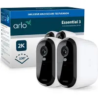 Arlo Essential XL 2K turvakamera (2 kpl, valkoinen)