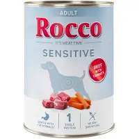 Rocco 24x400g Sensitive nauta & porkkana koiran märkäruoka