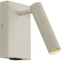 QAZQA Moderni seinävalaisin beige säädettävä USB-C:llä - Croft