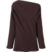 Mango Blouse With Asymmetrical Neckline - Brown - M