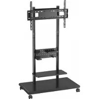 MaxMount TV Teline Hyllyillä 50"-90" - Musta