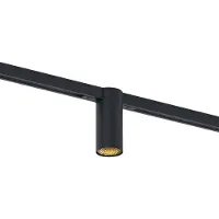 QAZQA Moderni kohdevalaisin musta kiskojärjestelmään 1-vaihe GU10 35mm - Slimline Nubee Honey