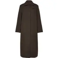 Weekday Long Oversized Wool-Blend Coat - Brown - XL