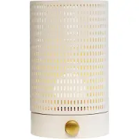 Dyberg Larsen Design-pöytävalaisin Mesh, himmennettävä, Valkoinen/opaali, Olohuone/ruokailutila, Metalli, Design