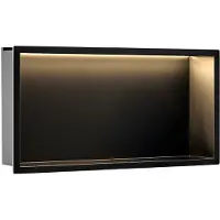 REA syvennykseen asennettava kylpyhuonehylly 30x60 black