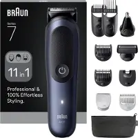 Braun All-in-One Series 7 AIO7540 märkä- ja kuiva-ajoon -parranajosetti, Deep Blue