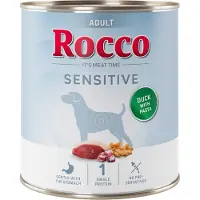 Rocco 24x800g Sensitive ankka & pasta koiran märkäruoka