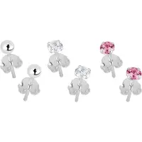 Lykken Casuals hopeakorvakorusetti 3 mm – pallo & zirkoniat