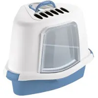Stefanplast Kissanhiekkalaatikko Sprint Corner Plus 56x40x40cm sininen/valkoinen