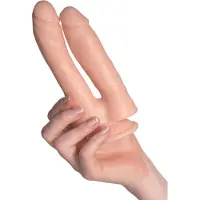 Willie City Aidonkaltainen Tupladildo 18 cm - Nude