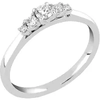Sandberg Taivaanranta 0.18ct rivitimanttisormus V-395w-SYN-160
