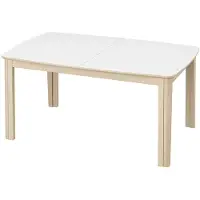 Skovby SM107 Ruokapoyta 101x160-316-368 cm Valkoinen oljytty tammi - Valkoinen laminaatti
