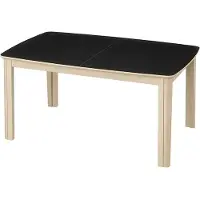 Skovby , SM107 Ruokapoyta 101x160-316-368 cm Valkoinen oljytty tammi - Musta nanolaminaatti