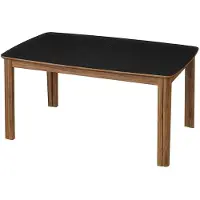 Skovby , SM107 Ruokapoyta 101x160-316-368 cm oljytty pahkinapuu - Musta nanolaminaatti.