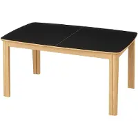 Skovby SM107 Ruokapoyta 101x160-316-368 cm Luonnollinen oljytty tammi - Musta nanolaminaatti