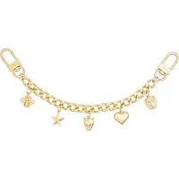 Dark Bag Chain With Sign Charms Gold