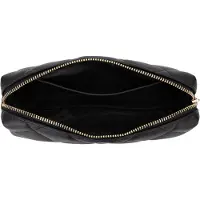 Dark Leather Quilted Tool Pouch Black