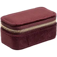 Dark Velvet Jewellery Box Micro Maroon