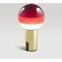 Marset Design-pöytävalaisin Dipping Light, himmennettävä, Punainen, Olohuone/ruokailutila, Lasi, Design