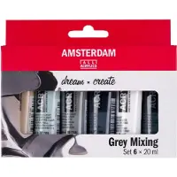Amsterdam Standard Series acrylic paint gray mixing set | 6 x