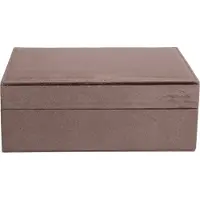 Dark Velvet Jewellery Box Large Chocolate Brown