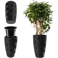 Hobby Hall Kukkaruukku sisäkkeellä Puutarha Kukkaruukku Musta 58,5 cm