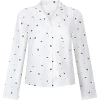 Hunkemoller Jacket Ls Co Jacquard Mistleto - White - S