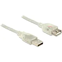 DeLOCK – Extension cable USB 2.0 Type-A male > USB 2.0 Type-A female 0.3 m transparent (82244)