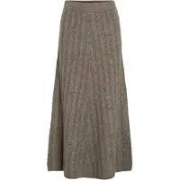 Vila Virelli Ankle Cable Knit Skirt/Bfs - Brown - S