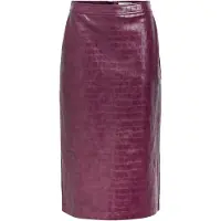 Object Objsalva Hw Pencil Pu Skirt E Aw Fair 25 - Burgundy - 38