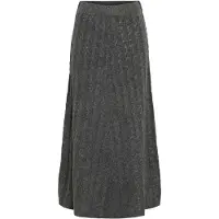 Vila Virelli Ankle Cable Knit Skirt/Bfs - Grey - S