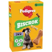 Pedigree 6x500g Biscrok, 3 makua koiralle