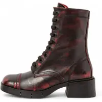 Art for woman. 1128712F4003_008 Leather Ankle Boots 1287 Warsaw maroon (36), 3 to 5 cm, Zip, Casual